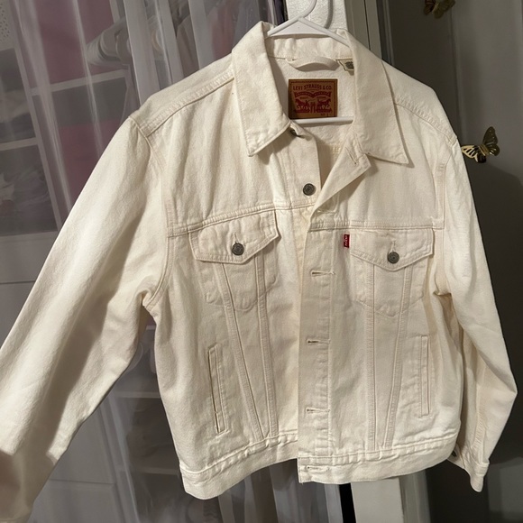 Women’s White Levi’s Jacket Size L - Picture 1 of 3